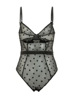 Bodysuit with Straps with Heart Pattern