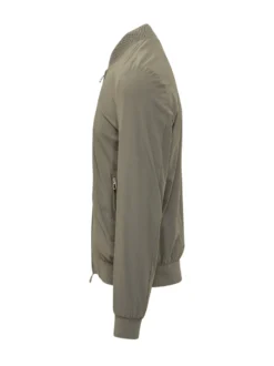 Bomber con Zip e Collo in Maglia