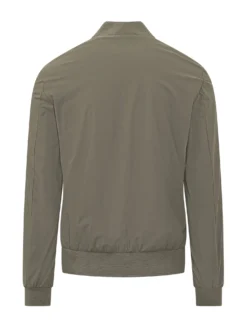 Bomber con Zip e Collo in Maglia