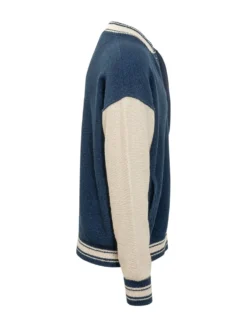 Bomber in Maglia con Bottoni