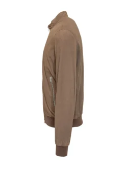 Bomber in Suede con Zip