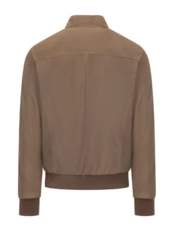 Bomber in Suede con Zip