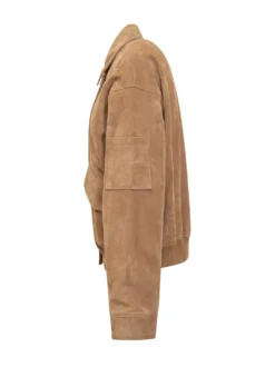 Bomber Jacket in Goat Suede