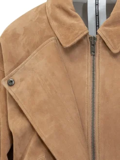 Bomber Jacket in Goat Suede