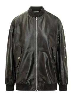 Bomber Jacket with Zip and Flap Pockets