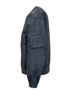 Bomber Senza Collo con Patch Applicate