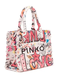 Borsa Shopper in Canvas with Print