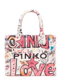 Borsa Shopper in Canvas with Print
