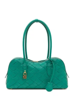Bowling Bag Stella Ryder with Woven Design and Padlock
