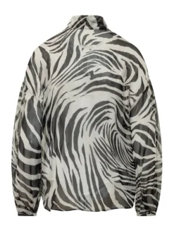 Bow Neck Printed Shirt