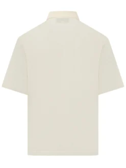 Boxy Fit Patch Polo with Collar and Logo