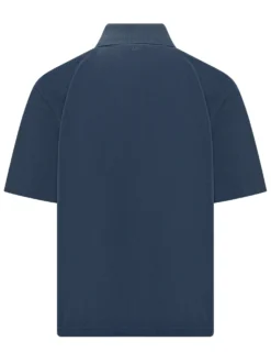 Boxy Fit Patch Polo with Collar and Logo