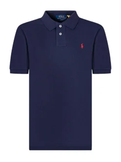 Boys Cotton Piqué Polo with Embroidered Logo