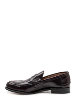 Brushed Leather Penny Loafers