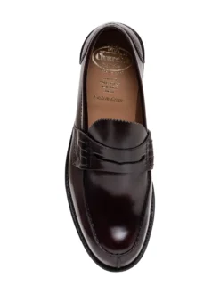 Brushed Leather Penny Loafers