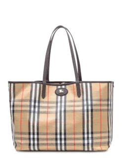 Burberry Checked Tote Bag
