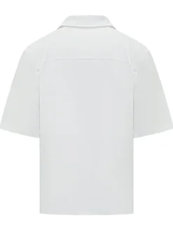 Camicia A Maniche Corte Con Colletto Aperto