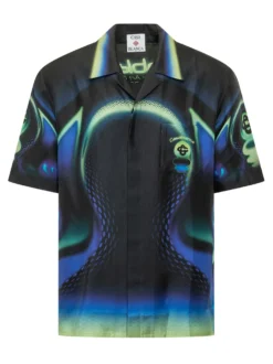 Camicia a Maniche Corte con Collo Cubano