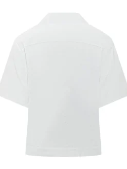 Camicia a Maniche Corte con Righe e Tasche