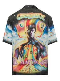 Camicia a Maniche Corte con Stampa Cosmica