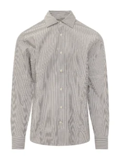 Camicia a Righe con Colletto Classico