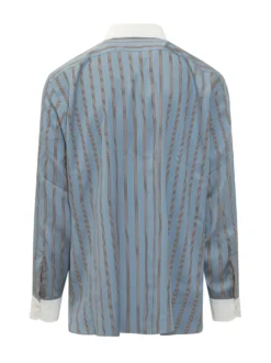 Camicia a Righe con Colletto Classico