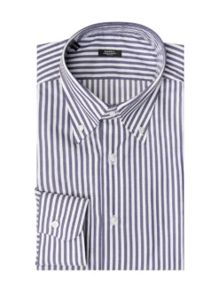 Camicia a Righe con Collo Button-Down