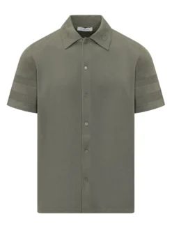 Camicia a Righe con Scollo Incrociato