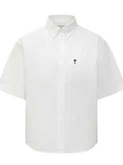 Camicia Boxy a Maniche Corte con Tasca