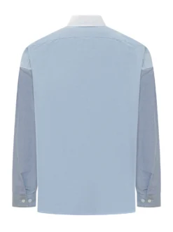 Camicia con Colletto a Contrasto e Tasca Applicata