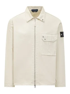 Camicia con Zip e Tasca Applicata