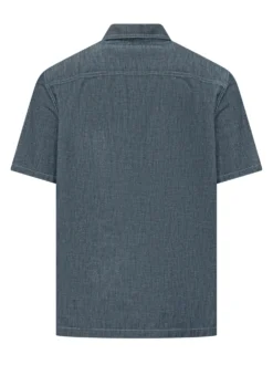 Camicia Denim con Tasche Applicate e Ricami