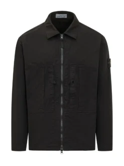 Camicia Giacca con Zip e Tasche Frontali
