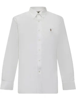 Camicia in Cotone con Collo Button-Down
