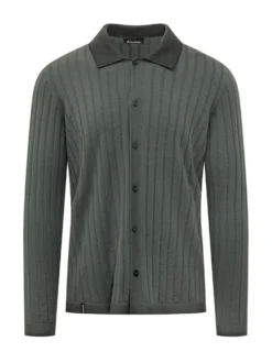 Camicia in Maglia a Coste con Colletto
