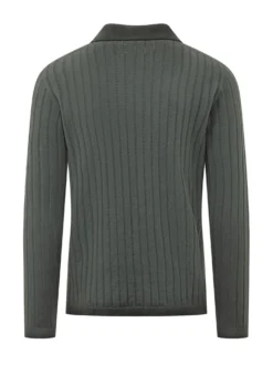 Camicia in Maglia a Coste con Colletto