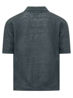 Camicia in Maglia con Colletto e Bottoni