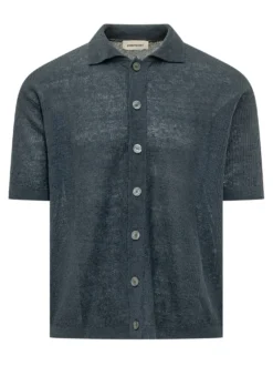 Camicia in Maglia con Colletto e Bottoni