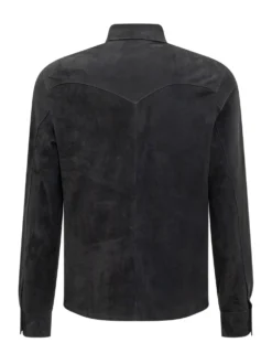 Camicia in Suede con Bottoni