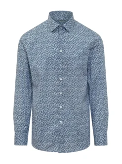Camicia Micro Paisley a Maniche Lunghe