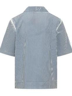 Camicia S-Brack-Qmbz a Righe con Colletto Bowling