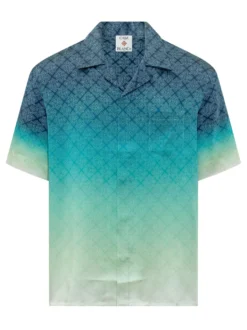 Camicia Sfumata con Motivo Geometrico