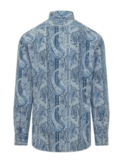 Camicia Slim Fit con Micro Paisley