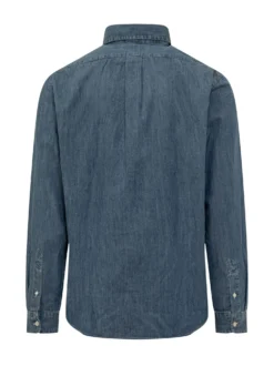 Camicia Sportiva in Denim a Maniche Lunghe