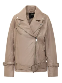 Candy Biker Jacket with Belt and Zip
