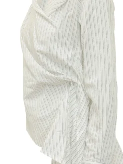 Candy Shirt with Wide Collar and Asymmetric Draping