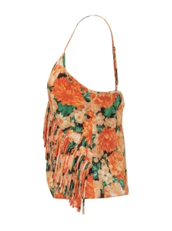 Caneto V Neck Top with Straps