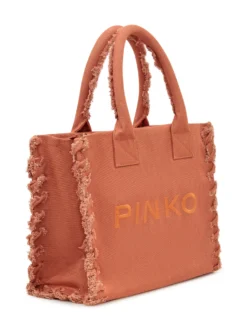 Canvas Shopper Bag with Logo