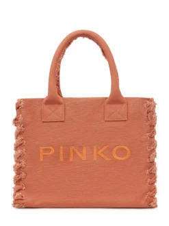 Canvas Shopper Bag with Logo