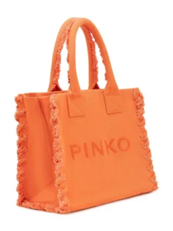Canvas Shopper Bag with Logo